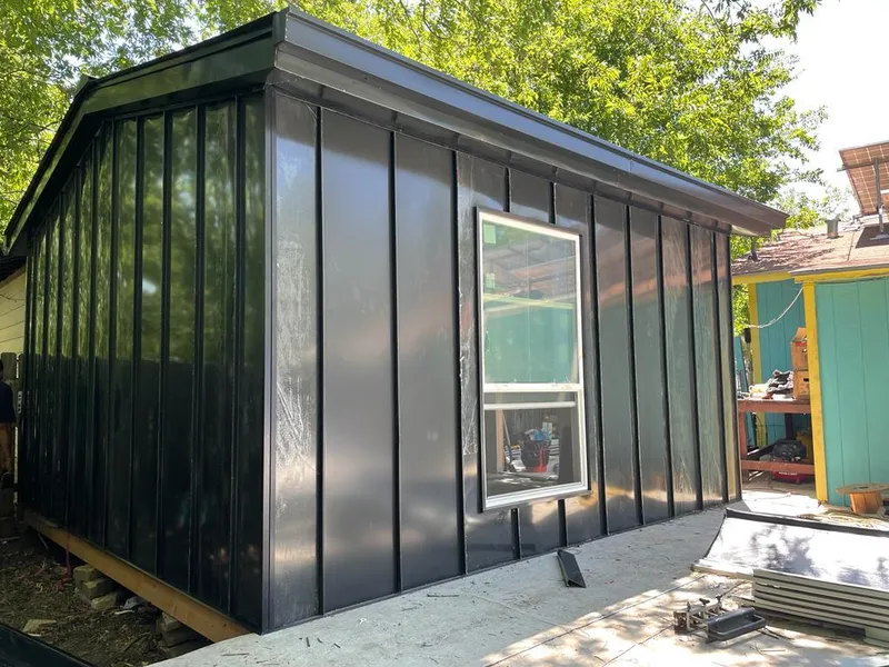 Black standing seam metal wall panels for Metal Roof Installation in Walnut Ridge